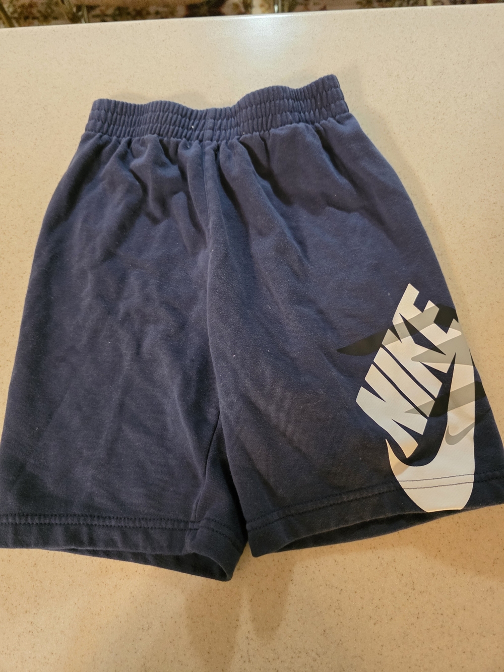 Nike Kids Navy Shorts with White Logo